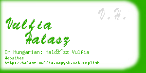 vulfia halasz business card
